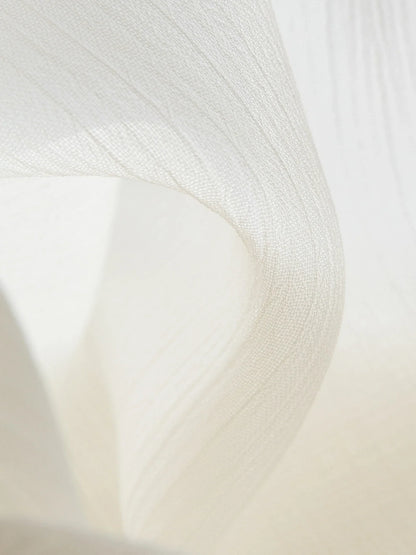 Autumn 2025 French-Inspired Blouse - Flounce Trim Long Sleeve Lace-Detailed Elegant Office Ready Romantic Top Women