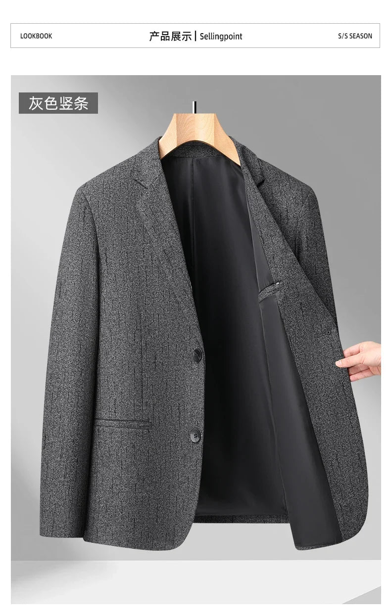 10 Colors Men's Casual Blazer 2026 Spring New Comfortable Single Breasted Suit Jacket for Men