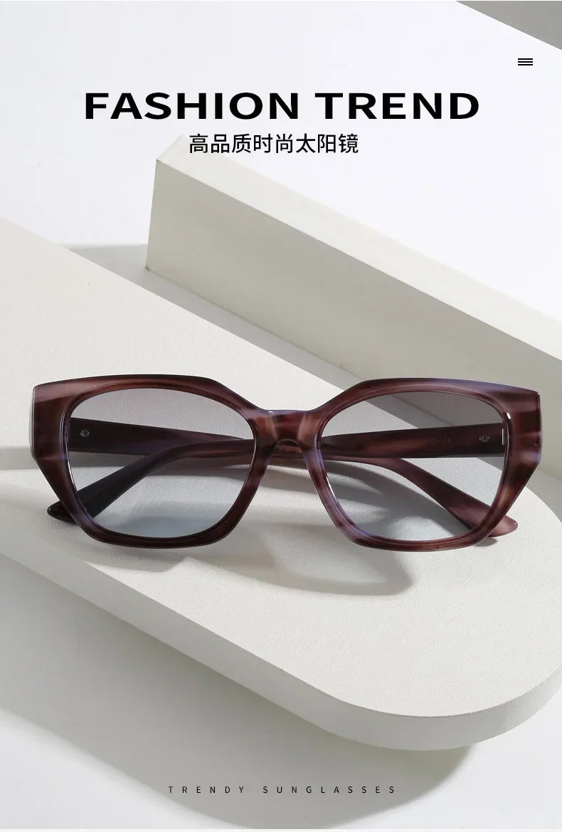 Women's Cat Eye Sunglasses for Women UV400 Gradient Lenses Casual Streetwear Shades Ladies Sun Glasses Lentes De Sol Mujer
