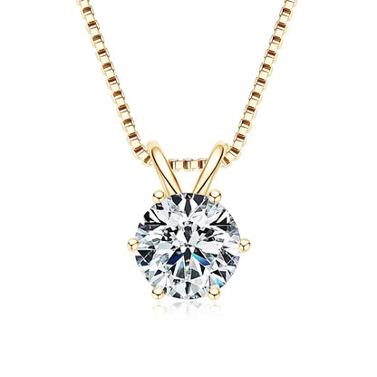 0.5ct-5ct Moissanite Pendant Necklace With Certificate For Women Original Real 925 Silver Chain Solitaire Drop Necklaces
