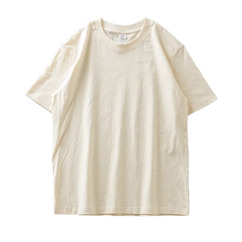 8.1Oz 230gsm Men's Pure Cotton T Shirts 2025 Summer New Oversizes Solid Color T-Shirts for Men and Women Customizable