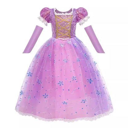 Kids Fairy Glinda Costume Wicked Wizard of Ozland Halloween Girl Cosplay Charming Glinda Kind Witch of North Pink Princess Dress