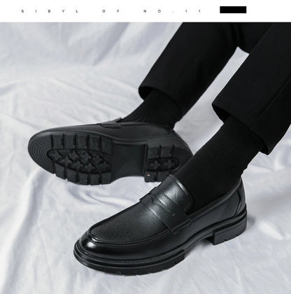 Men's Dress Shoes Retro Casual Business Leather Shoes Men Office Loafers Formal Social Brogues Wedding Leather Shoes For Men