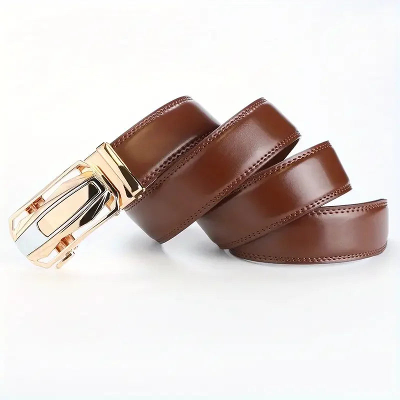 Men's Genuine Genuine Leather Belt Business Formal Belt Automatic Buckle Belt for Men Fashion Designer Belt Men