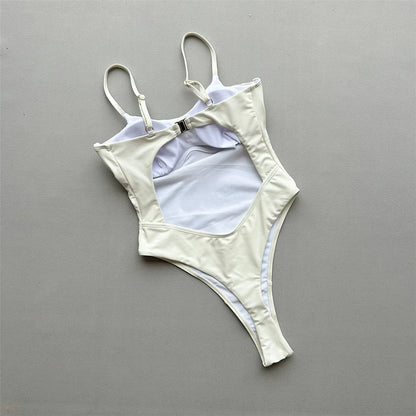 Sexy Cut Out Underwired Women Swimwear One Piece Swimsuit Female Extreme String Mini Micro Thong Bather Bathing Suit Swim V7744
