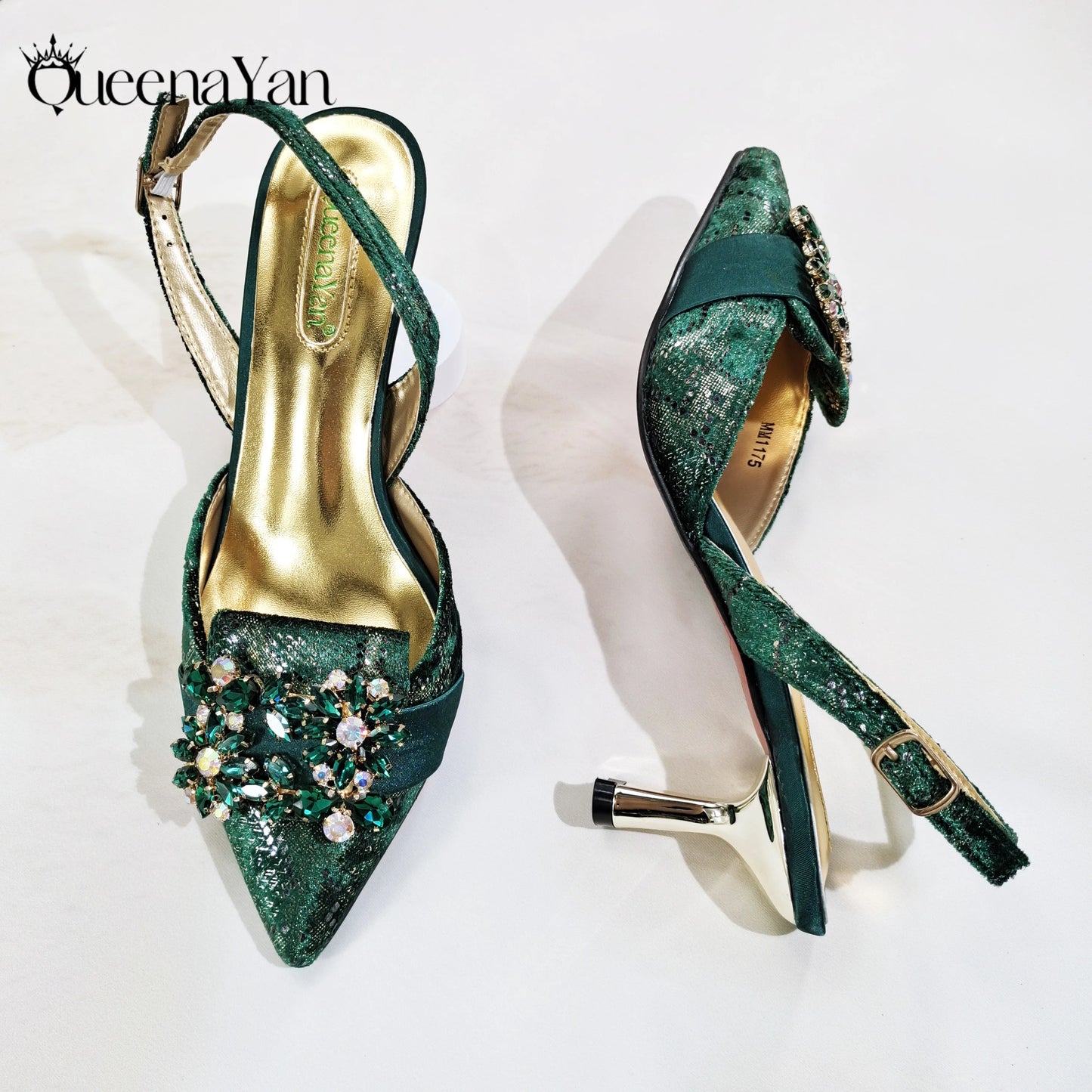 2025 Wine Colour Wedding Women High Heels for Italian Design Shoes and Bag Rhinestone Decorate Pointed-Toe Gorgeous Parties