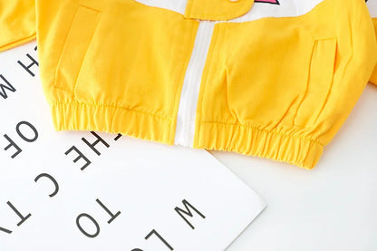 New Spring Autumn Baby Boy Girl Clothes Suit Children Casual Letter Jacket Pants 2Pcs/Set Toddler Cotton Costume Kids Tracksuits