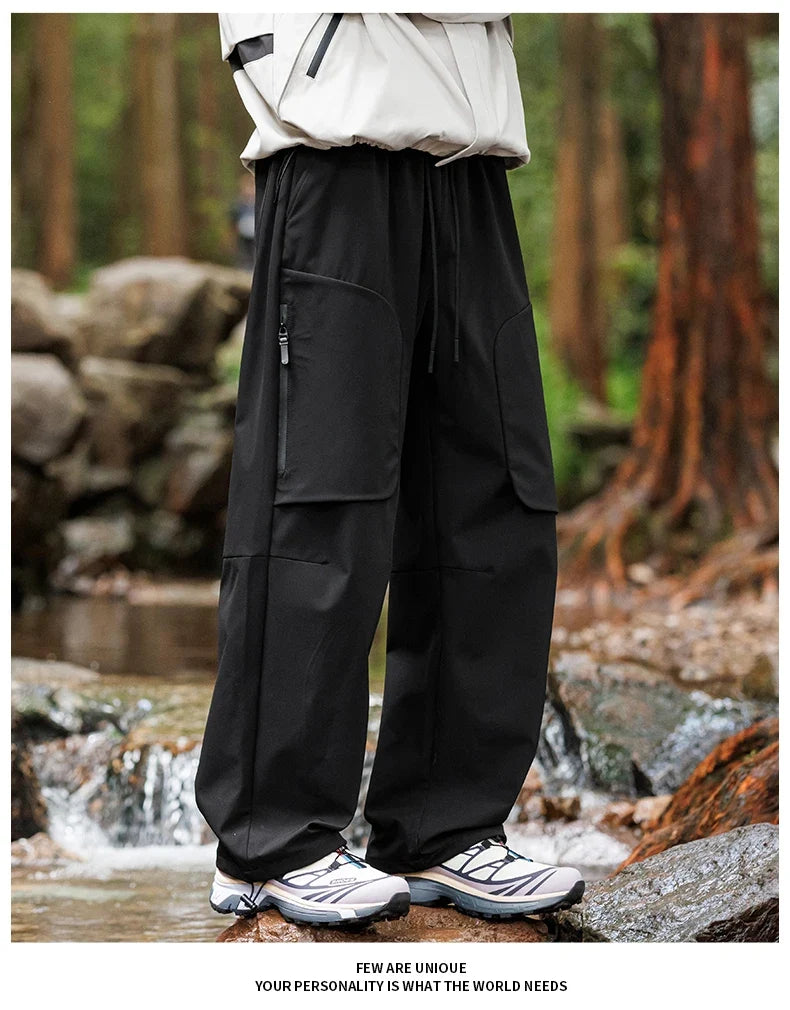 Male Hiking Pants Outdoor Waterproof Windproof Mountaineering Sports Pant Spring Autumn Zippered Pocket Fishing Camping Trousers