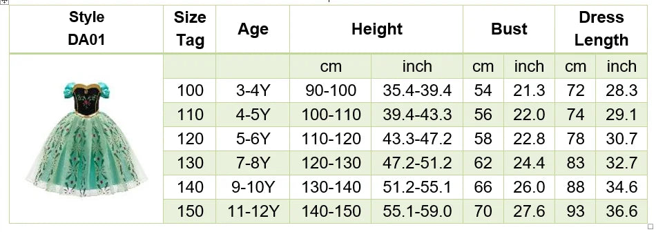 Children Princess Clothing Kids Elsa Anna Cinderella Rapunzel Party Cosplay Dresses Little Girls Christmas Halloween Dress Up