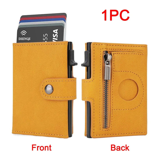 Porte-cartes de crédit Homme Portefeuilles de luxe Portefeuilles fins pour Airtag Air Tag Tracker Portefeuille minimaliste Cadeaux Fête des Pères Choix