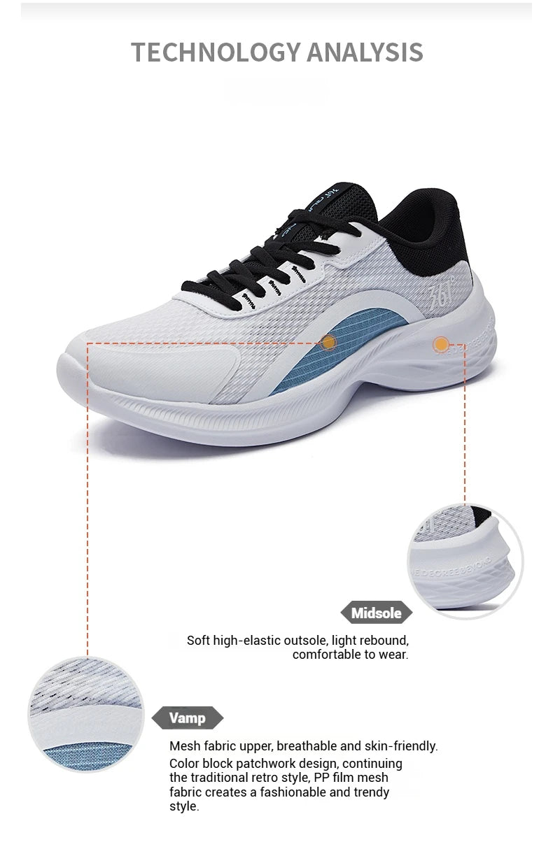 Men Running Shoe Cushioning Casual Rebound Wearable Non-Slip Comfortable Trendy Sneakers Male 672412220FH