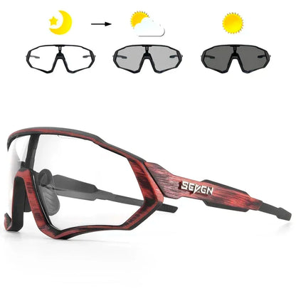 New Style Sunglasses Photochromic Sport Cycling Glasses Bicycle Eyewear Mountain Bike Cycl Goggles UV400 MTB Road for Men