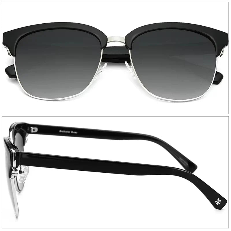 Half Frame Sunglasses Women's Fashion Half Frame Driving Sunglasses Outdoor Travel