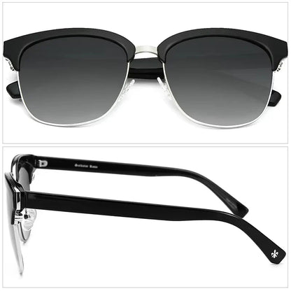 Half Frame Sunglasses Women's Fashion Half Frame Driving Sunglasses Outdoor Travel