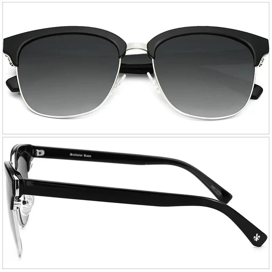 Half Frame Sunglasses Women's Fashion Half Frame Driving Sunglasses Outdoor Travel
