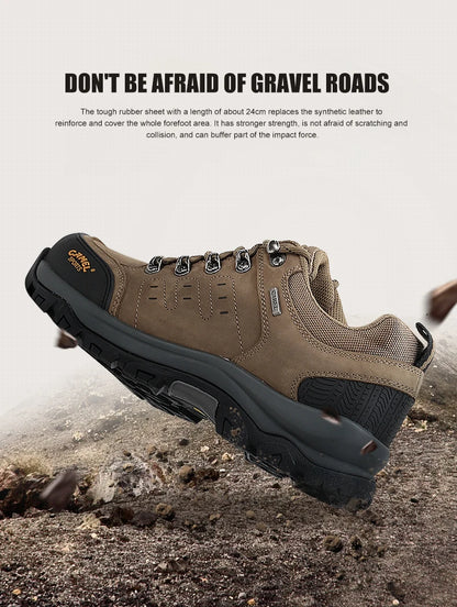 Outdoor Hiking Shoes Waterproof Breathable Leather Tactical Trekking Shoes for Men Male Sneakers Climbing 2025 New