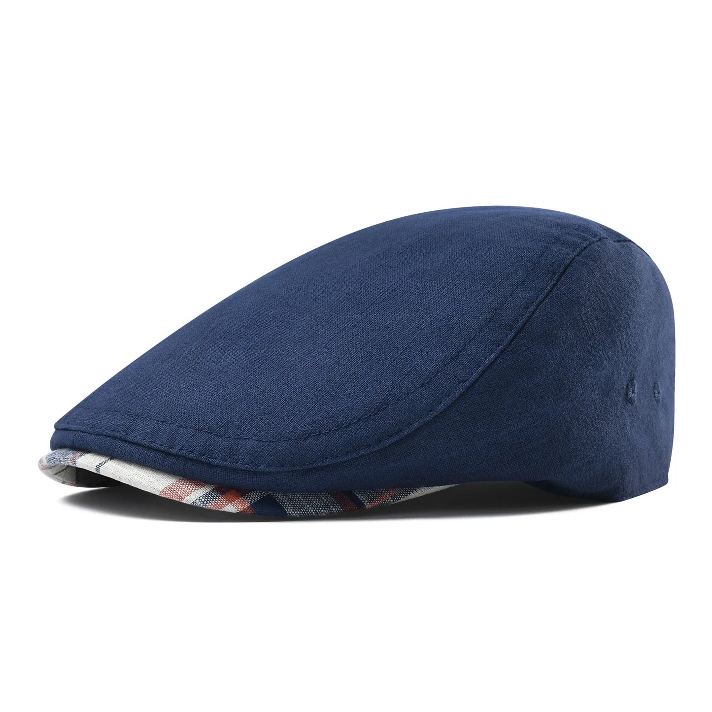 Men's 100% Linen Flat Ivy Gatsby Newsboy Hat Summer Driving Scally Cap Thin Outdoor Casual