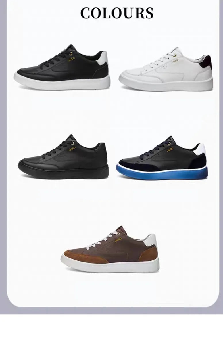 Genuine Leather Shoes Men High Quality Trekking Casual Athletic Sneaker Outdoor Walking Summer Breathable Lightweight Men Shoes