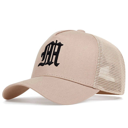 Unisex Gothic Letter Embroidery Baseball Net Caps Spring and Summer Outdoor Adjustable Casual Hats Sunscreen Hat