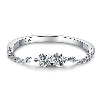 3mm Moissanite Wedding Ring 925 Sterling Silver Eternity Band Lab Diamond Bride Party Rings For Women Designer Jewelry
