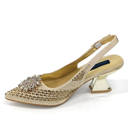 Elegant Women's Shoes and Bag Sets Wedding Party Bags and Shoes Comfortable Mid Heel Shoes Commuting Shoes for Women