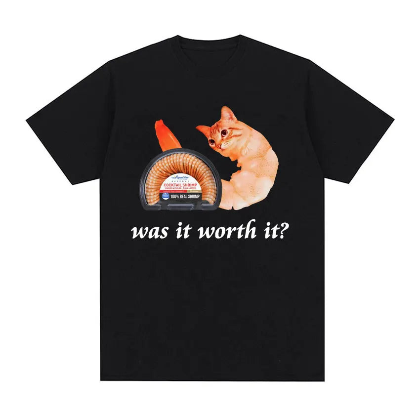 I Eat Cement Cursed Cat Funny Meme T Shirt for Men Women Fashion Casual Short Sleeve T Shirts Male Oversized Cotton T-shirt Tops