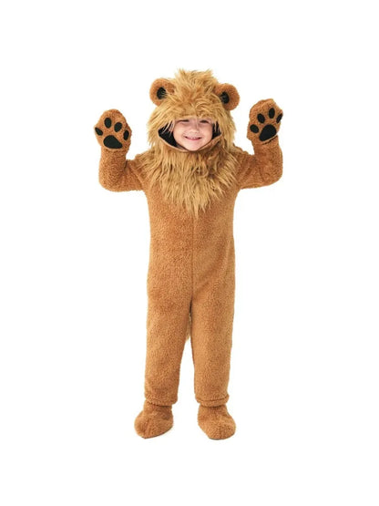2-12Y Lion King Costume for Boys Deluxe Full Set Halloween Purim Animal Themed Party Fancy Dress Fleece