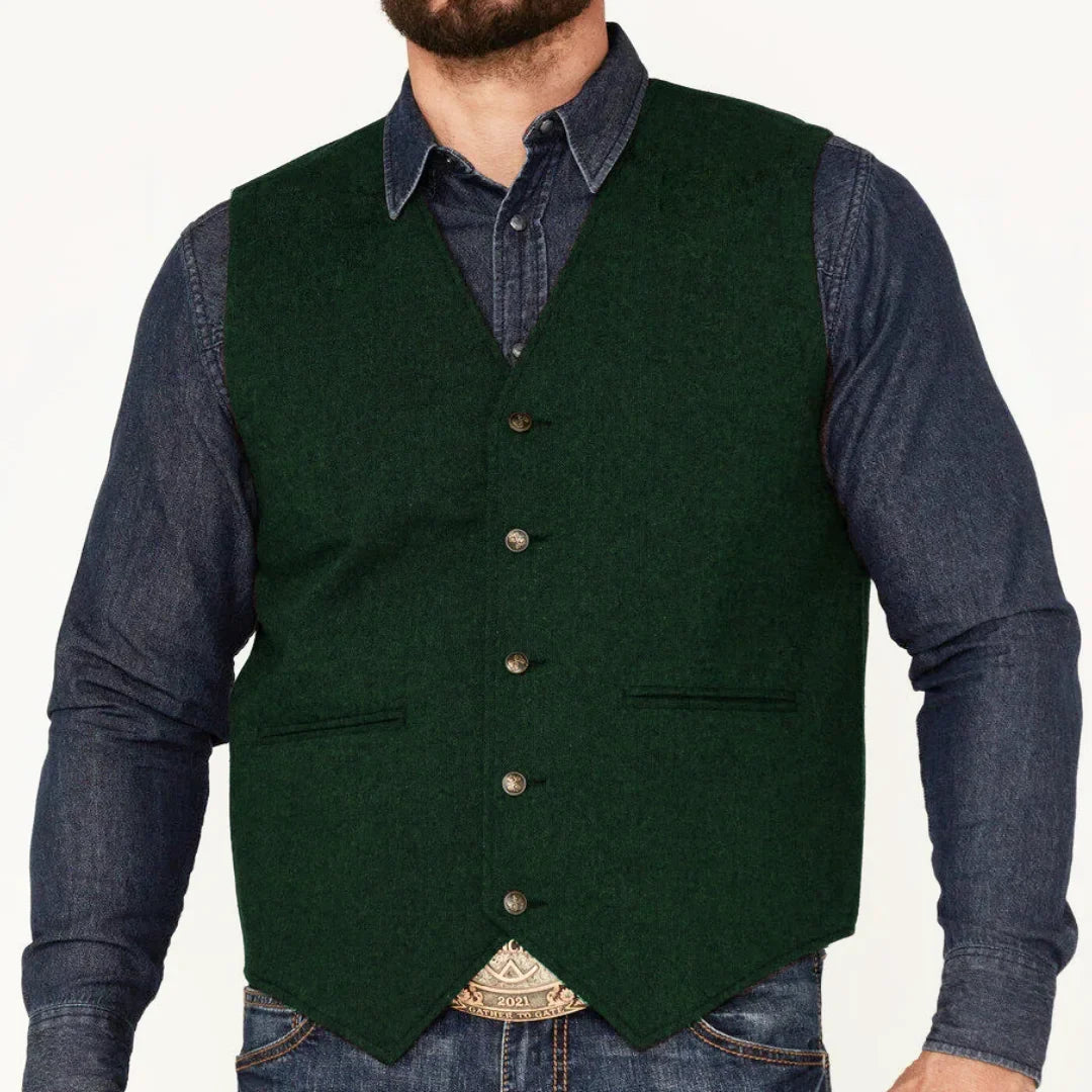 Men Vest Coffee Herringbone V Neck Single Button Waistcoat For Wedding Business Casual Formal Daily Office Work Men Suit Vest