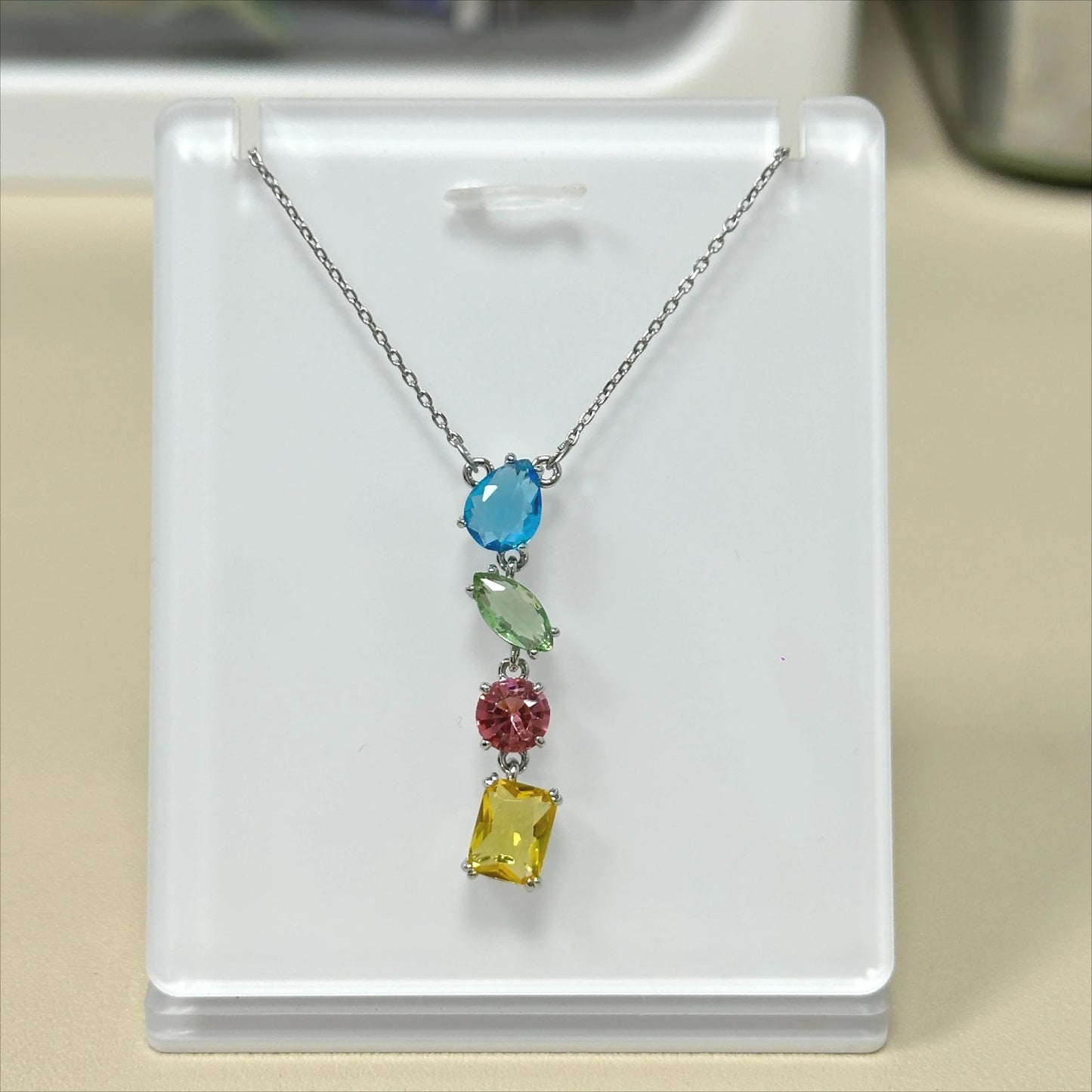 Candy Colorful Imitation Crystal Dopamine Unique Design Choker Necklace Bracelet Earrings, Jewelry for Women Bridal Gift