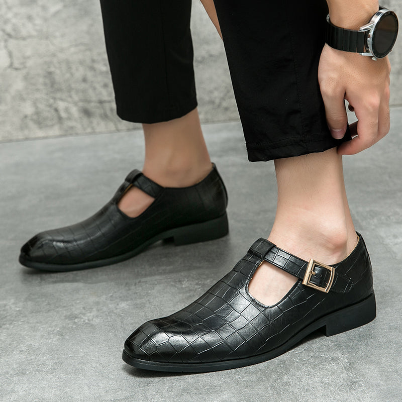 Men's Dress Loafers Handmade PU Leather Shoes