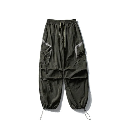 Autumn Hiking Pants Outdoor Patchwork Waterproof Mountaineering Zippered Trousers Male Elastic Waist Camping Fishing Cargo Pants