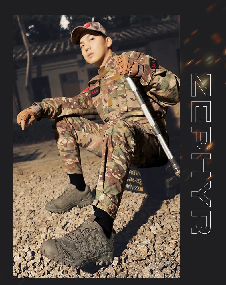 New Men Tactical Boot Combat Anti-Slip Brand Work Safety Shoes Breathable Special Force Army Boots Male Military Motorcycle Shoe