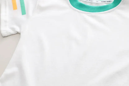 New Summer Baby Boys Clothes Children Fashion T-Shirt Overalls 2Pcs/Sets Toddler Outfits Infant Casual Costume Kids Tracksuits