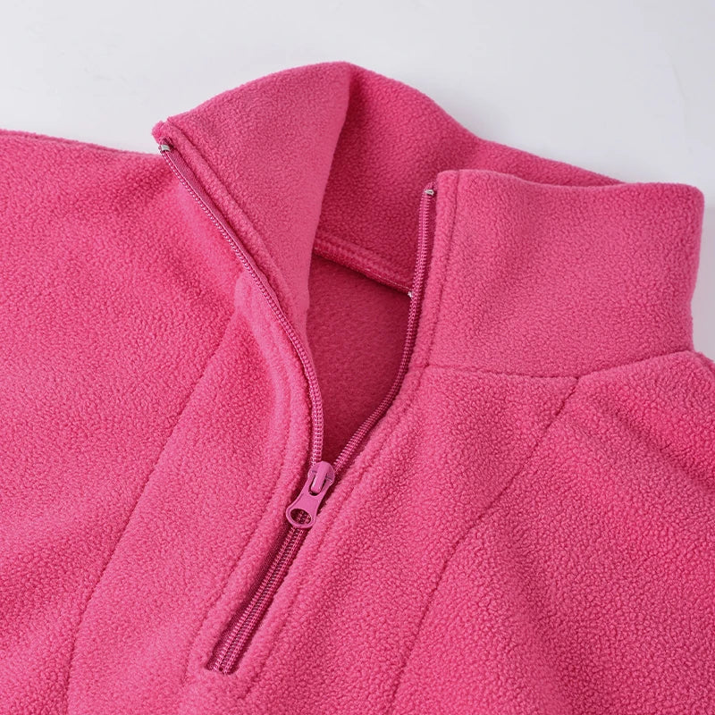 Original Pink Winter Lamb Fleece Hoodie Women Zipper Lapel Pullover флисовая кофта женская кофта женская