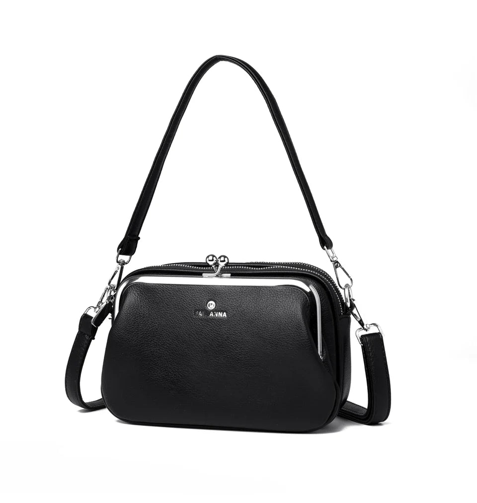 Elegant Shoulder Bag for Women Soft Leather Crossbody Bags Designer Multiple Pockets Messenger Bag Ladies Purses and Handbags