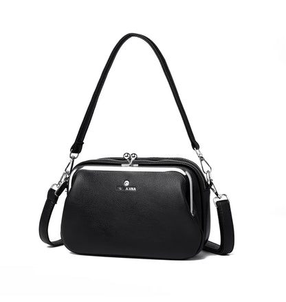 Elegant Shoulder Bag for Women Soft Leather Crossbody Bags Designer Multiple Pockets Messenger Bag Ladies Purses and Handbags