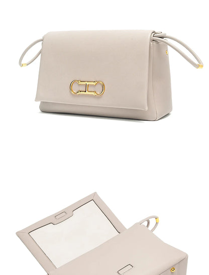 Women's Single Room Bag 2026 New Beige Flip Cover Handbag for Women's Commuting