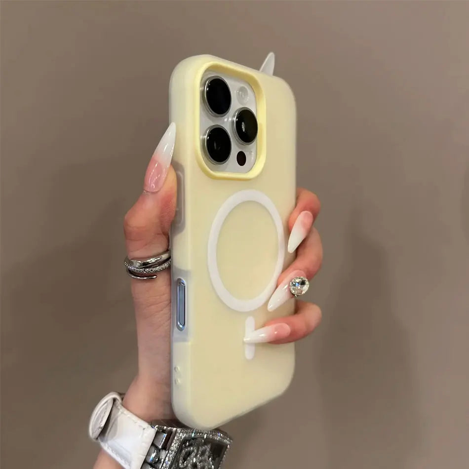 Luxury Candy Color For Magsafe Wireless Charge Case For iPhone 11 12 13 14 15 16 17 Pro Max Plus Magnetic Bumper Cases Cover