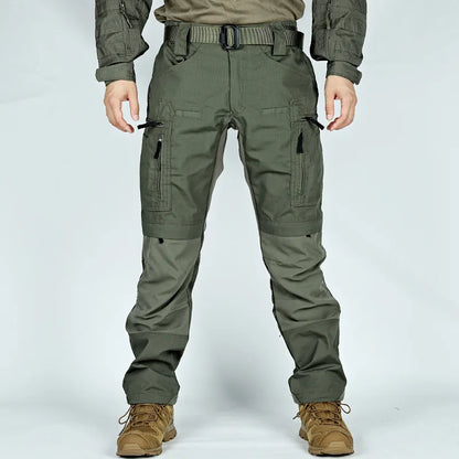 Men Tactical Casual Pants Multi-pocket Waterproof Tactical Cargo Trousers Wear-resistant Outdoor Hiking Workwear Trouser Male