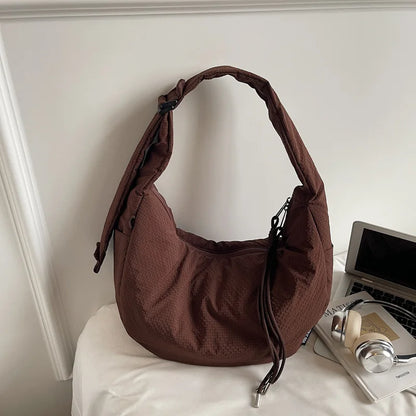 New Comfortable and Versatile Texture Hobo Bags Women Crossbody Bags Large Capacity Lightweight Casual Storage Bags Fashionable