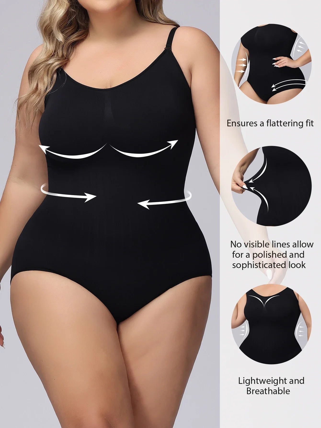Women Full Tummy Control Bodysuit Shapewear Hip Butt Lifter Body Shaper Corset Thigh Reductive Slimming Waist Trainer Underwear