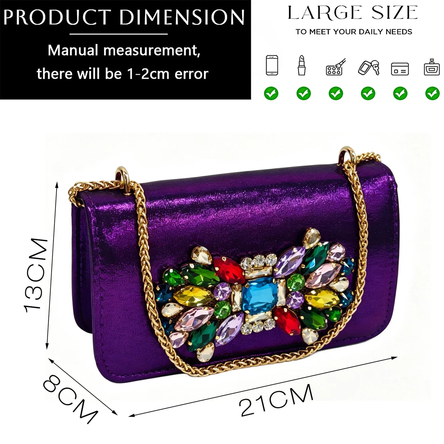 2026 Italian Luxury Dark Purple Rhinestone Sandals Matching Bag Set Women Peep Toe Block Heel Mules Ladies Evening