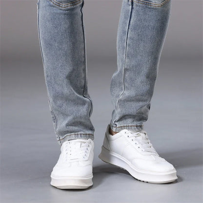 Men's Patchwork Skinny Ripped Jeans Fashion Trousers Elastic Slim Hole Biker Denim Pants Hip-hop Rock American Streetwear