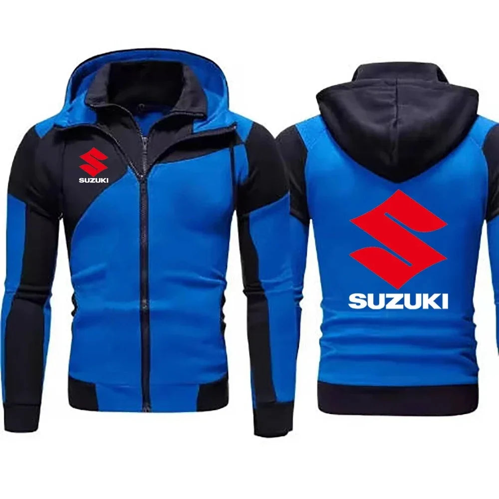 men's hoodie, motorcycle hoodie, couple's vacation two outdoor sports, casual and fashionable warm zipper hoodie