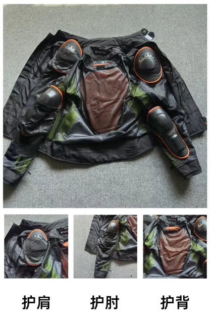 Off-Road Motorcycle Riding Suit Racing Jacket with Mesh Breathable and Anti-Fall Summer Riding