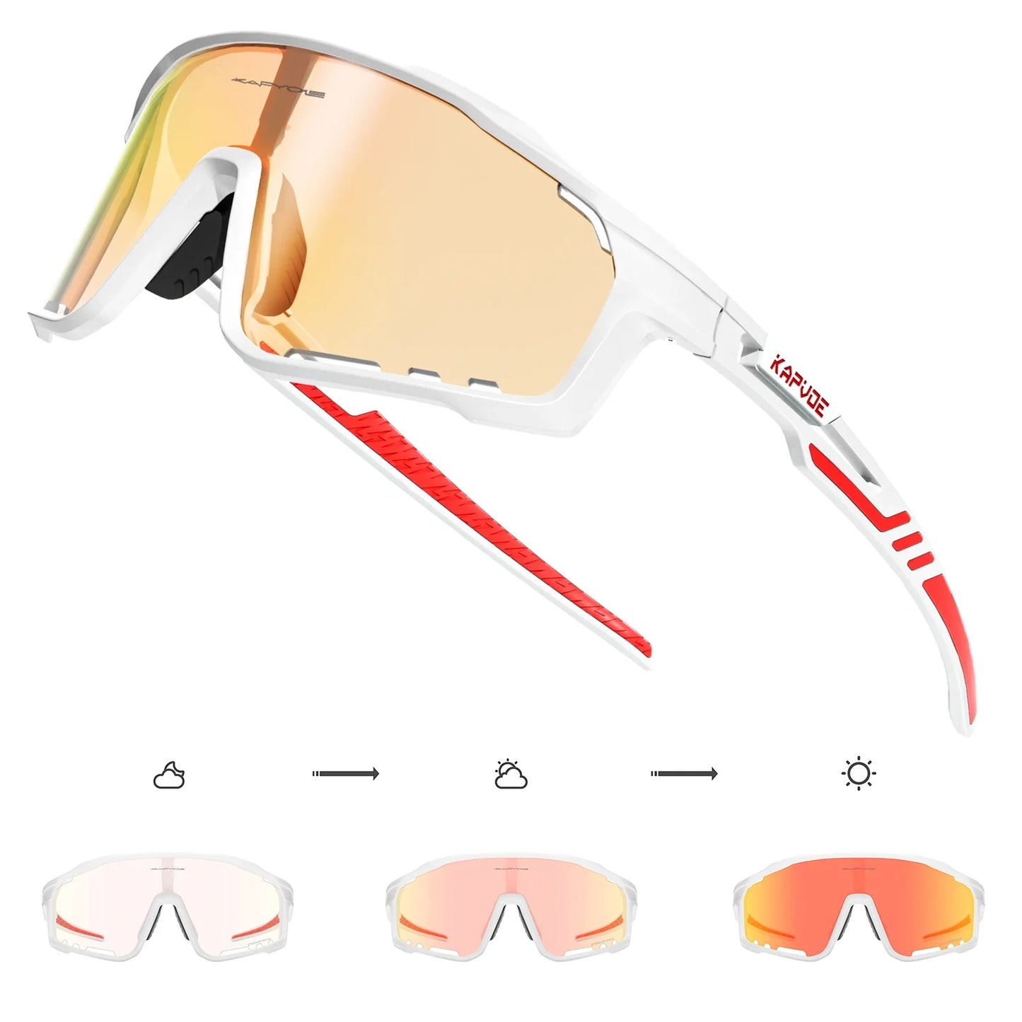 Color Photochromic Cycling Glasses MTB Sunglasses for Men Women Sport Speed Mountain Bike Bicycle Cycl Eyewear Goggle