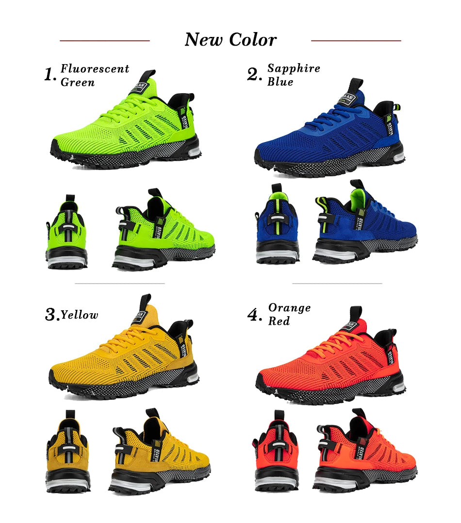 Men Running Shoes Brand Breathable Mesh Outdoor Grass New Male Sneakers Shoes Walking Gym Shoes For Men Plus size 41-50