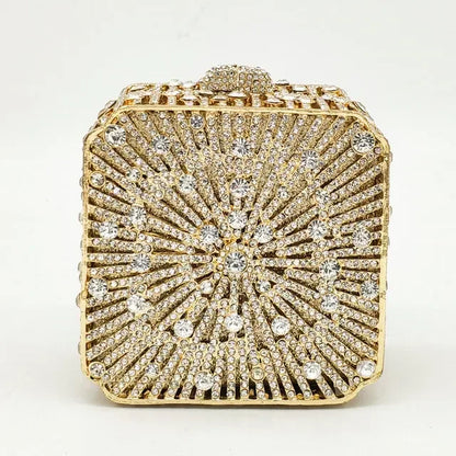 Crystal Women Evening Clutch Bag Wedding Bridal Minaudiere Box Rhinestone Handbags and Purses