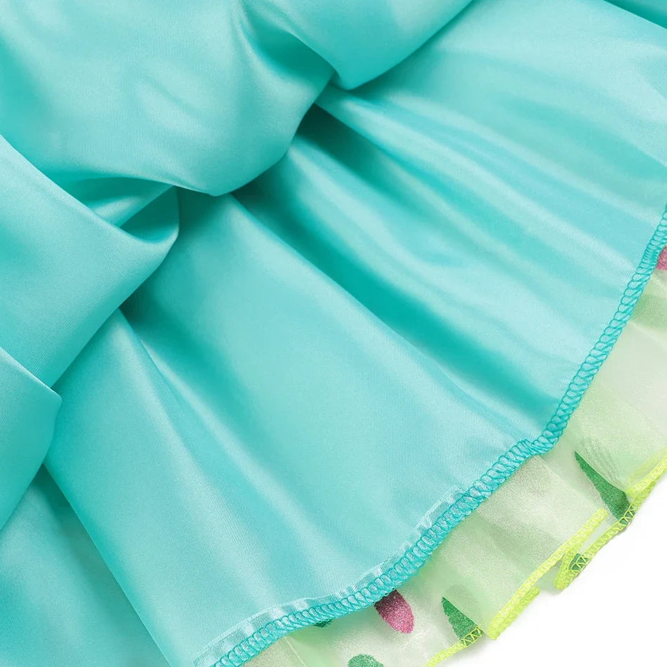 Full Printing Kids Cosplay Anna Princess Costume Fancy Birthday Carnival Party Prom Dress Toddler Role Play Clothing Outfits
