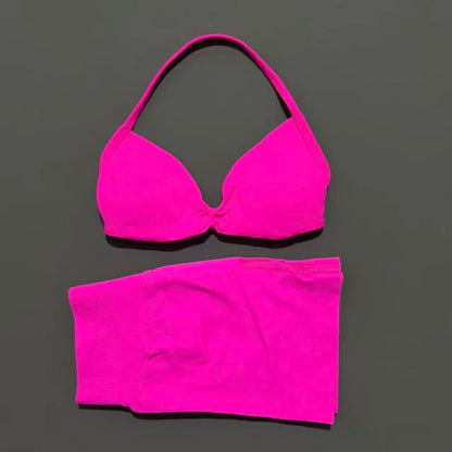 2 Piece Gym Sets Woman Sports Strappy Bra Seamless Set Quick Dry Fitness Squat Proof Shorts Sportswear Running Workout Suit